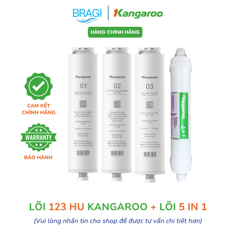 Combo 3 lõi thô 123 HU kèm 1 lõi 5in1 Kangaroo