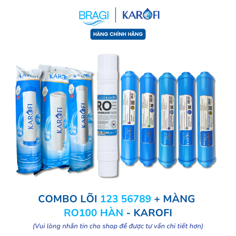 Combo 9 lõi lọc Karofi gồm (123+RO100 Hàn+56789) dùng cho máy E9RO, OS129A, OI229A