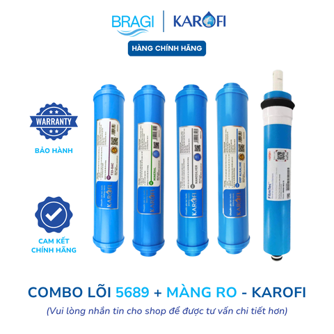 Combo 5 lõi lọc nước Karofi (RO 50GPD + 5689)