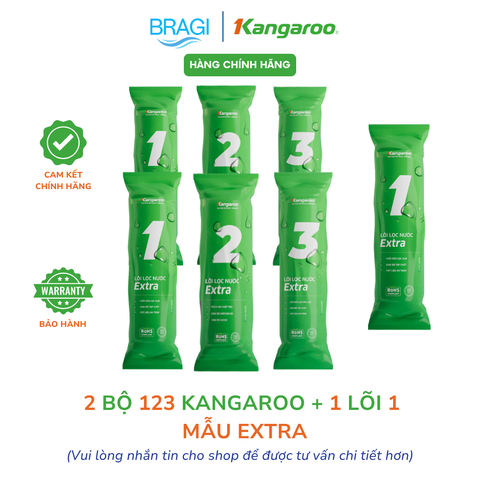 Combo 2 bộ lọc thô + 1 lõi số 1 Kangaroo EXTRA