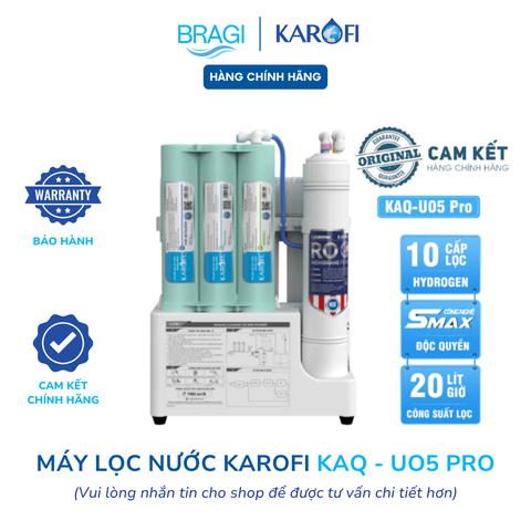 Máy lọc nước để gầm Karofi KAQ-U05 Pro 10 lõi lọc. Máy lọc nước chính hãng KAROFI giá tốt 2025