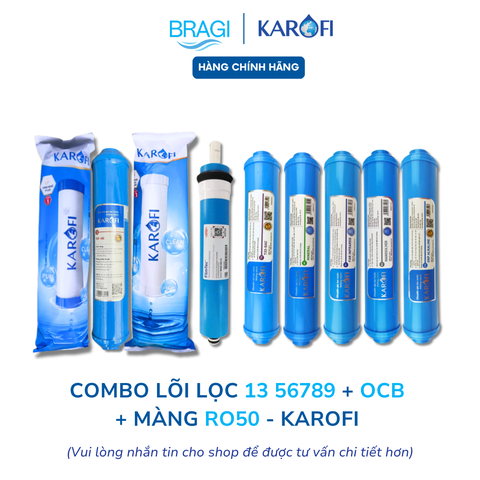Combo 9 lõi Karofi gồm (12OCB3+RO50+56789) dùng cho máy NE119A, NE119U