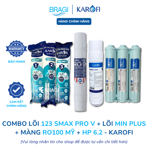 Bộ 11 lõi lọc nước Karofi chính hãng dùng cho máy lọc nước RO Karofi KAH-D15, KAD-R38S, KAD-X68,..