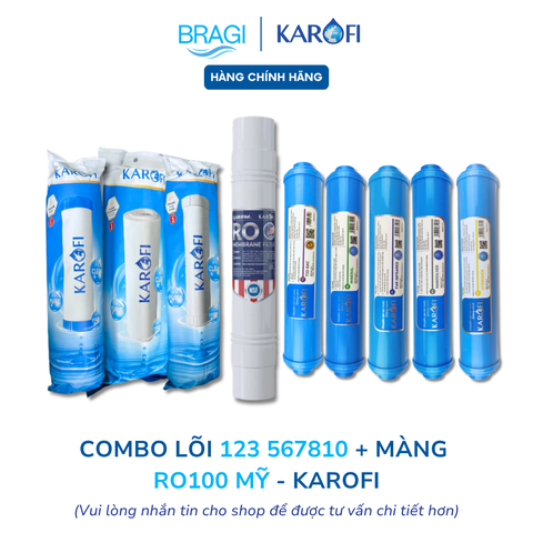 Combo 9 lõi Karofi gồm (123+RO100 Mỹ +567810) dùng cho máy KSI90 Plus (Thetis KSP90), K9IP-2