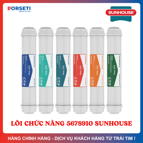 Combo 6 lõi lọc khoáng Sunhouse, lõi chức năng bổ sung khoáng, hỗ trợ cân bằng PH cho nước
