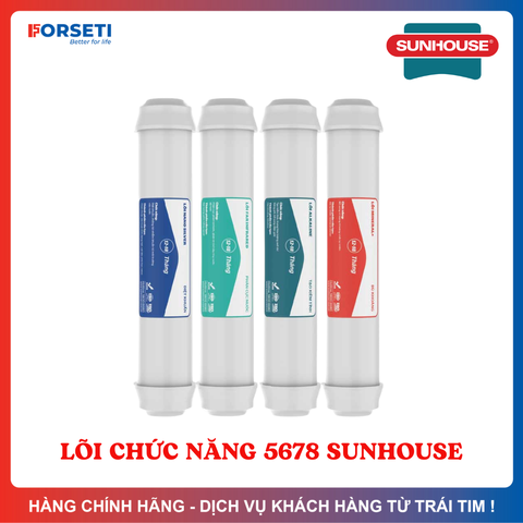 Combo 4 lõi lọc khoáng Sunhouse (Nano, Far, Alkaline, Mineral) lắp được cho máy lọc RO