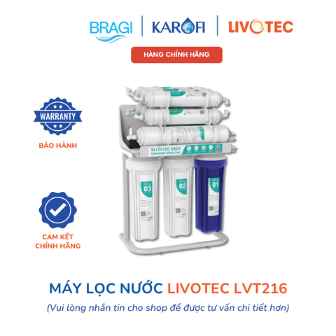 Máy lọc nước RO Karofi Livotec 216. Máy lọc nước để gầm bán chạy nhất 2025
