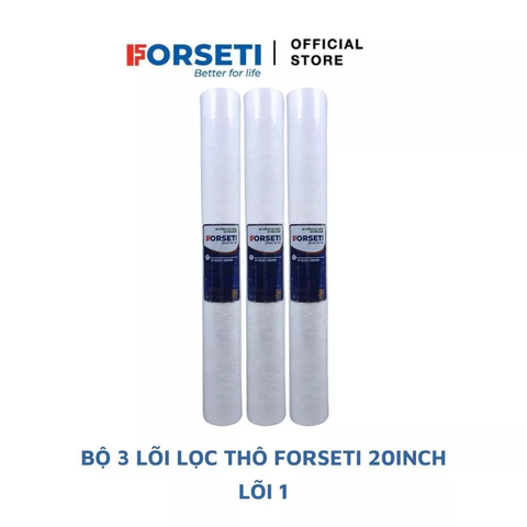 Bộ 3 lõi lọc thô số 1 20inch Forseti dùng cho cốc lọc 20inch