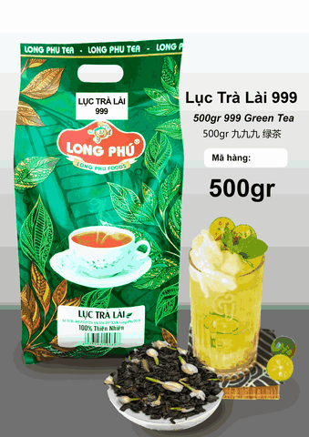 Lục Trà Lài 999 (Trà Xá) Long Phú gói 500gr - Trà Thượng Hạng - Ngát hương trà xanh và hương lài thơm ngon, đậm vị trà thiên nhiên