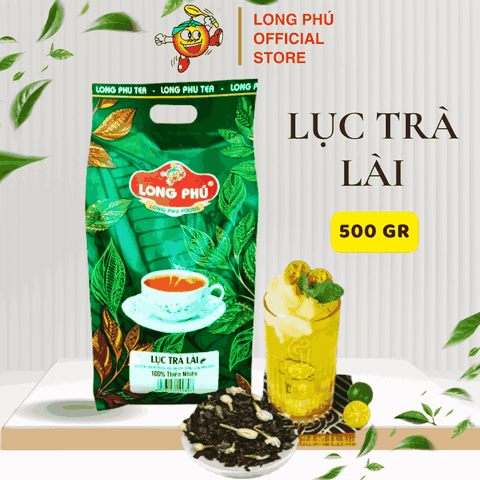 Lục Trà Lài (Trà Xá) Long Phú gói 500gr - Ngát hương trà xanh và hương lài thơm ngon, đậm vị trà thiên nhiên