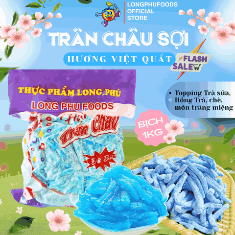 Trân châu Sợi Hương VIỆT QUẤT Đặc Biệt Long Phú gói 1kg - Size Sợi Trung - Không có vị ngọt