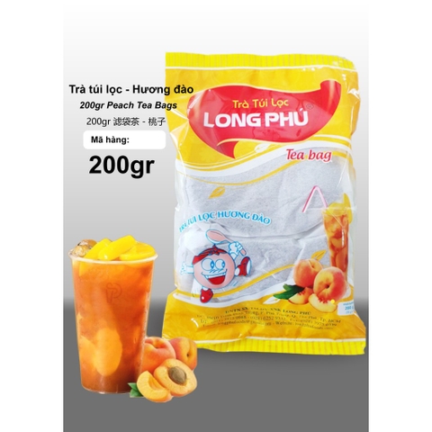 Trà Đào Túi Lọc LONG PHÚ gói 200gr
