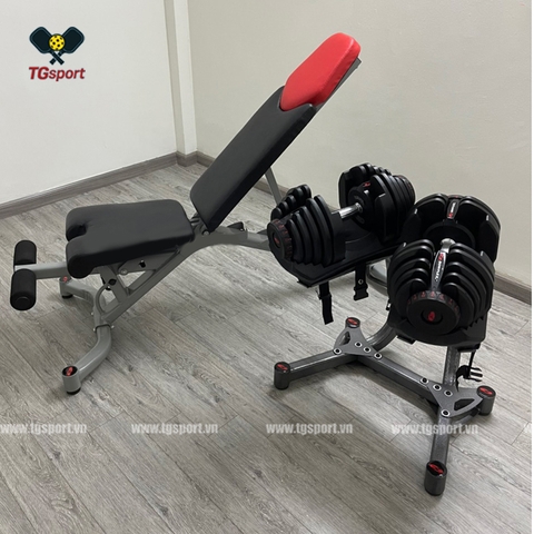 Bộ ghế tập tạ và giá để tạ Bowflex