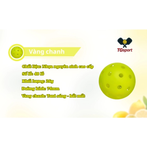 Combo bóng luyện tập Pickleball (20,30,50,100 quả)