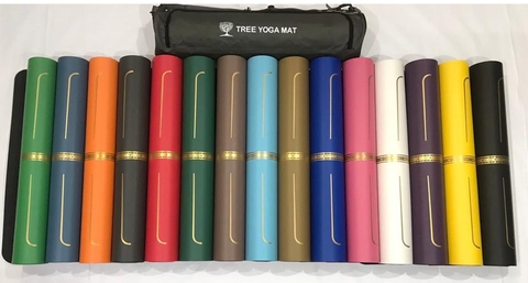 Thảm tập yoga cao cấp Tree Yoga đơn sắc mạ vàng