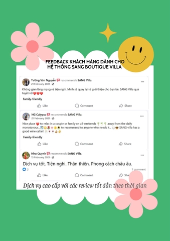 5 Bí Quyết Để Có Được Feedback Tốt – Chìa Khóa Vàng Giúp Sang Boutique Villa Luôn Cháy Phòng!