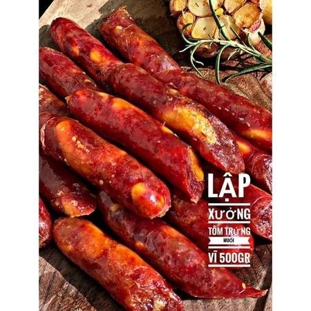 Lạp Xưởng Tôm Trứng Muối - Bịch 500g