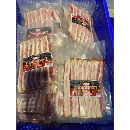 Thịt Ba rọi xông khói heo cắt lát - 500gr