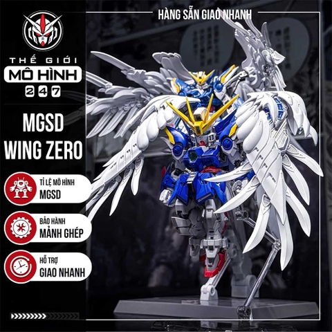 Mô hình lắp ráp MGSD Wing Zero EW BL (Tặng đế + Decal nước, decal dán)