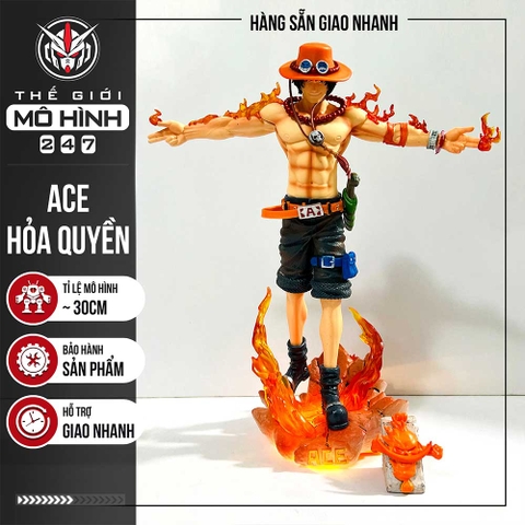 MÔ HÌNH HỎA QUYỀN ACE DANG TAY - CÓ ĐÈN