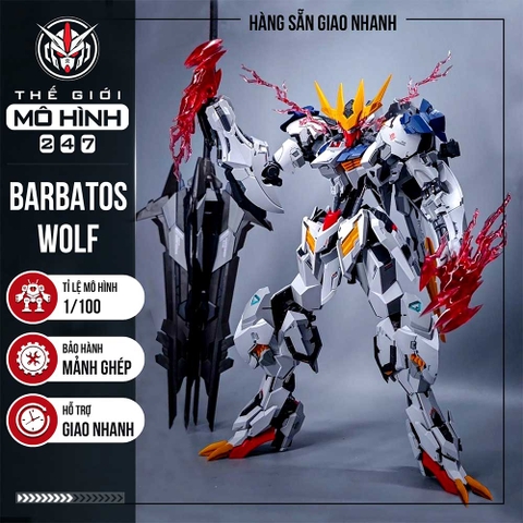 Mô hình lắp ráp Barbatos Lupus Rex Wolf Technology - Kèm Đế + Khung xương kim loại