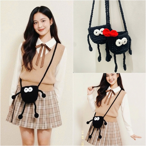 Túi Len Bồ Hóng Ghibli Handmade