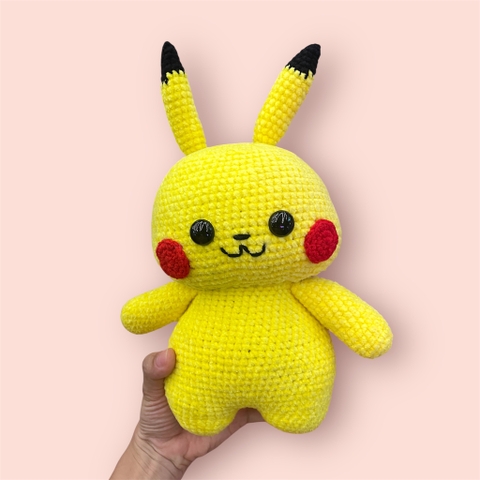 Thú Len Pikachu Móc Len Thủ Công Dễ Thương
