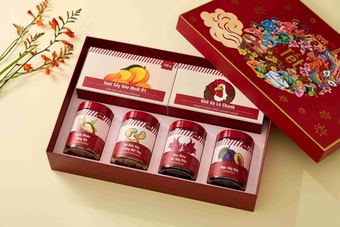 Hộp quà tết đỏ