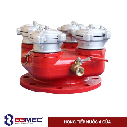 Họng tiếp nước chữa cháy 4 cửa