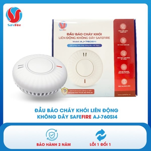 Đầu báo cháy khói liên động không dây SafeFire AJ-760SI4