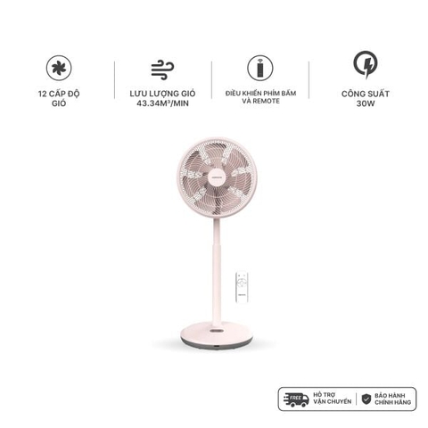 Quạt đứng động cơ BLDC có remote 14inch, 7 cánh Nanoco  NEF1499