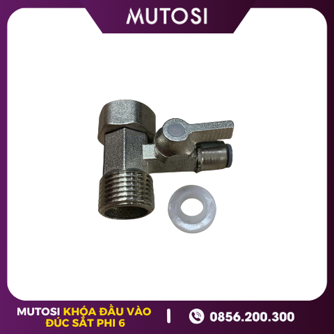 Bộ Khóa Đầu Vào Phi 6 Máy RO Mutosi (Đúc Liền Khối Sắt)