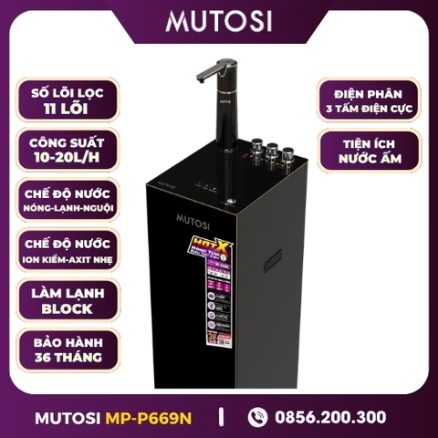 Máy Lọc Nước Điện Giải Ion Kiềm Nóng Lạnh Mutosi MP-P669N