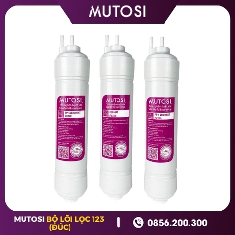 Bộ Lõi Lọc Nước 123 Đúc Mutosi