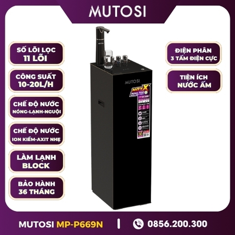 Máy Lọc Nước Điện Giải Ion Kiềm Nóng Lạnh Mutosi MP-P669N