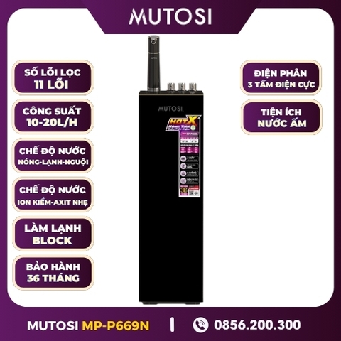Máy Lọc Nước Điện Giải Ion Kiềm Nóng Lạnh Mutosi MP-P669N