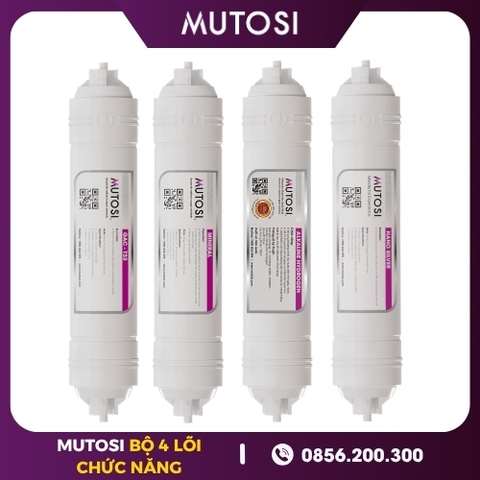 Bộ 4 Lõi Lọc Chức Năng Mutosi (T33-Mineral-Alkaline-NanoSilver)