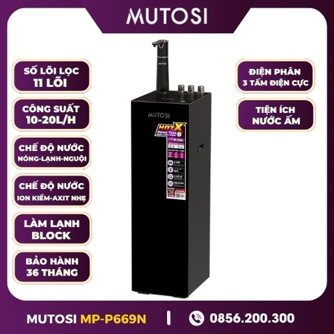 Máy Lọc Nước Điện Giải Ion Kiềm Nóng Lạnh Mutosi MP-P669N