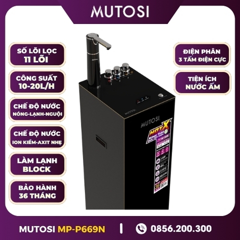 Máy Lọc Nước Điện Giải Ion Kiềm Nóng Lạnh Mutosi MP-P669N