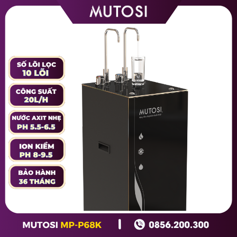 Máy Lọc Nước Điện Giải Ion Kiềm Hydrogen Nóng Lạnh Nguội Mutosi MP-P68K