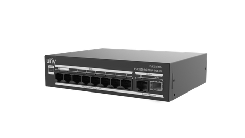 Switch UNV NSW2100-9GT1GP-POE-IN 10 Cổng ( 8 PoE + 1 Uplink + 1 SFP ) 10/100/1000 Mbps