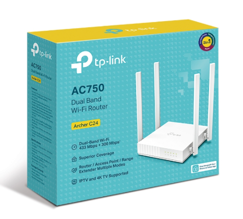 Thiết bị thu phát vô tuyến, TP-Link, 2.4GHz/5GHz, Archer C24