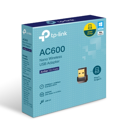 Thiết bị thu phát vô tuyến, TP-Link, 2.4GHz/5GHz, Archer T2U Nano