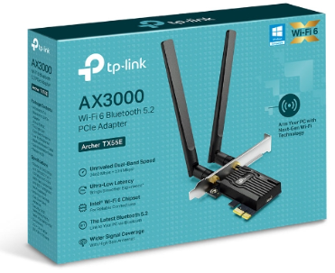 Card mạng Tp-link AX3000 Archer TX55E Wi-Fi 6 Bluetooth 5.2