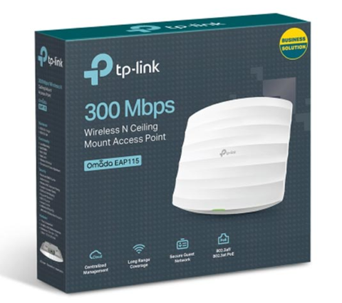 Access Point Wi-Fi Gắn Trần Chuẩn N Tốc Độ 300Mbps TP-LINK TL-EAP115