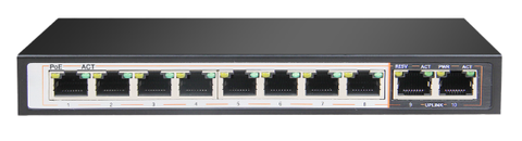 Bộ chuyển mạch D-Link PoE 8GE + 2GE Uplink 250m DGS-F1010P-E
