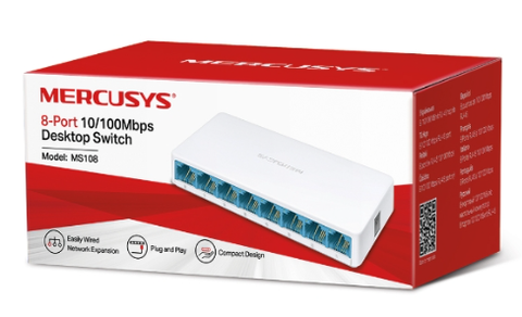 Switch Để Bàn 8 cổng 10/100Mbps MERCUSYS MS108