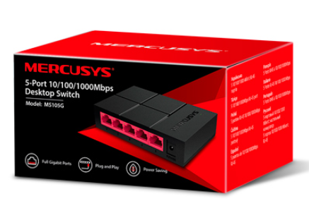 Switch Để Bàn 5 cổng 10/100/1000Mbps MERCUSYS MS105G