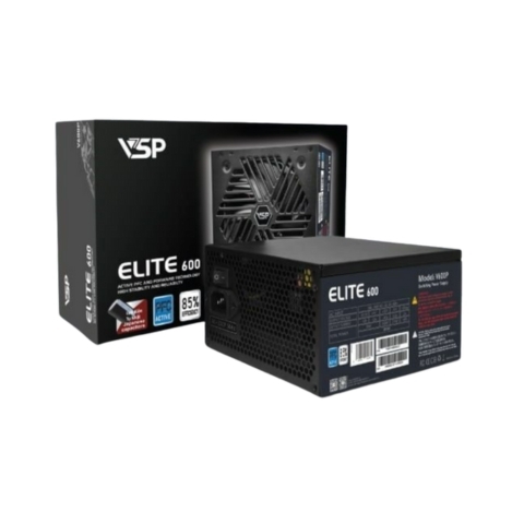 Bộ Nguồn VSP Elite Active PFC V600P Đen 600W