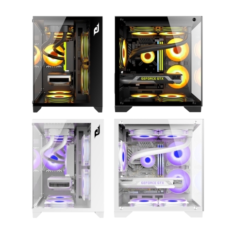 Case Thùng Máy EDRA ECS1503 Đen/Trắng